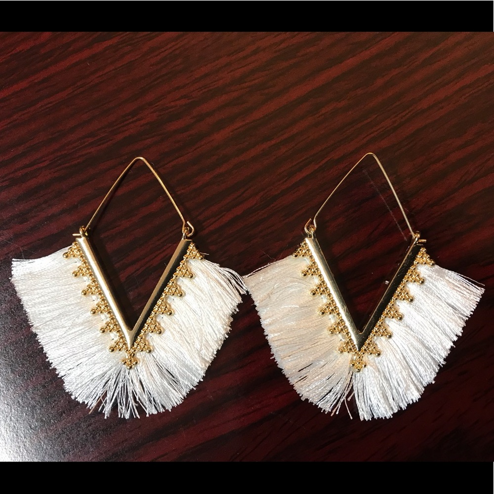 Lovely Triangular Tassel Earrings!